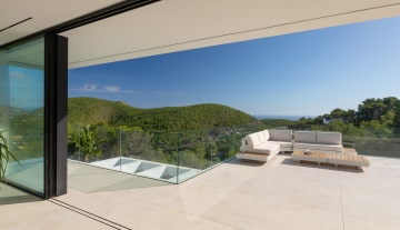 Resa Estates for sale Ibiza Vlla Aixa te koop sale lift sea views upper terrace.jpg